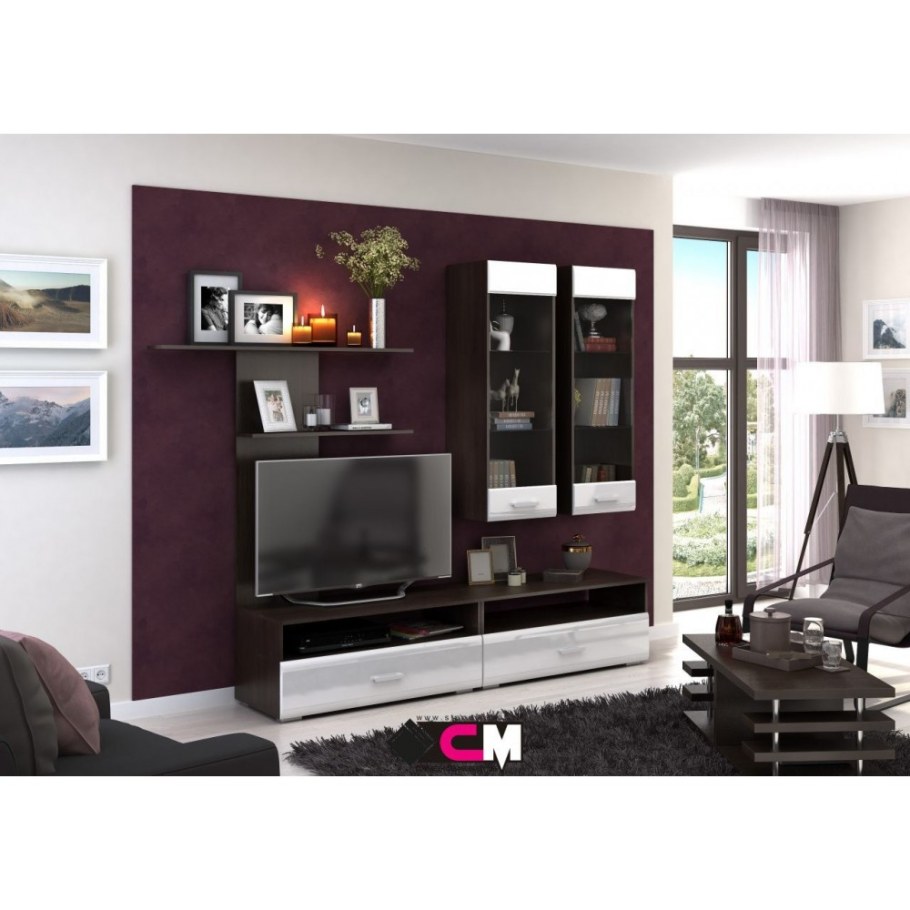 Стенка Вегас 2 венге белый