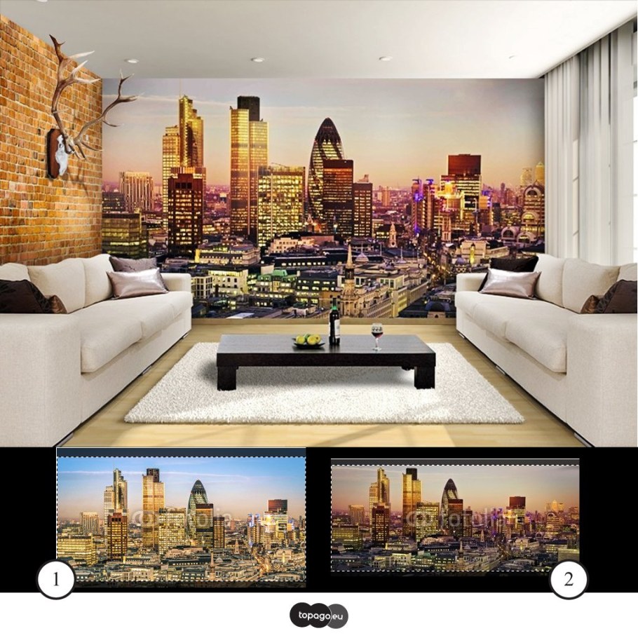 Фотообои в интерьере