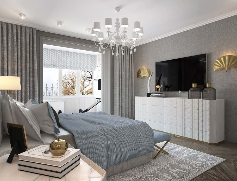 Жемчужно-серый цвет в интерьере