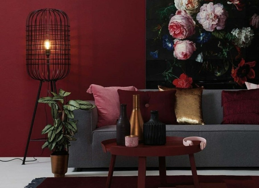 Бордовый в интерьере