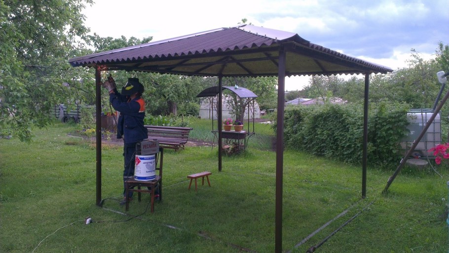 Беседка шатер своими руками