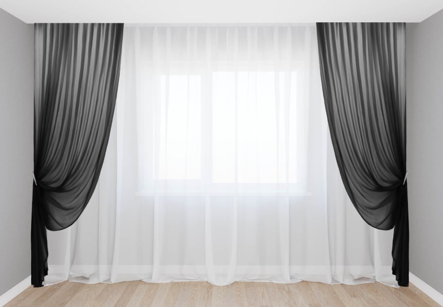 Шторы серые