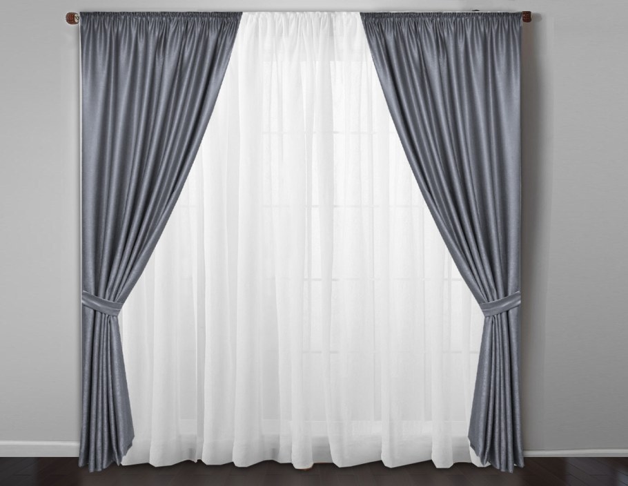Шторы серые