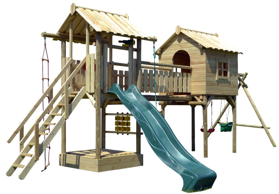 Детская площадка с домиком и горкой