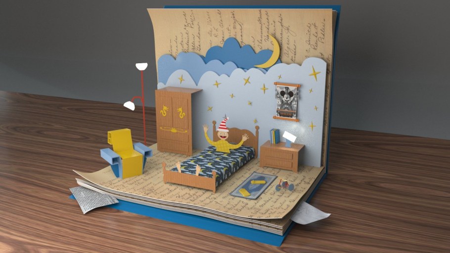 Макет комнаты из коробки