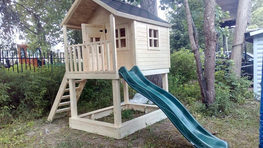 Детские домики горки для дачи