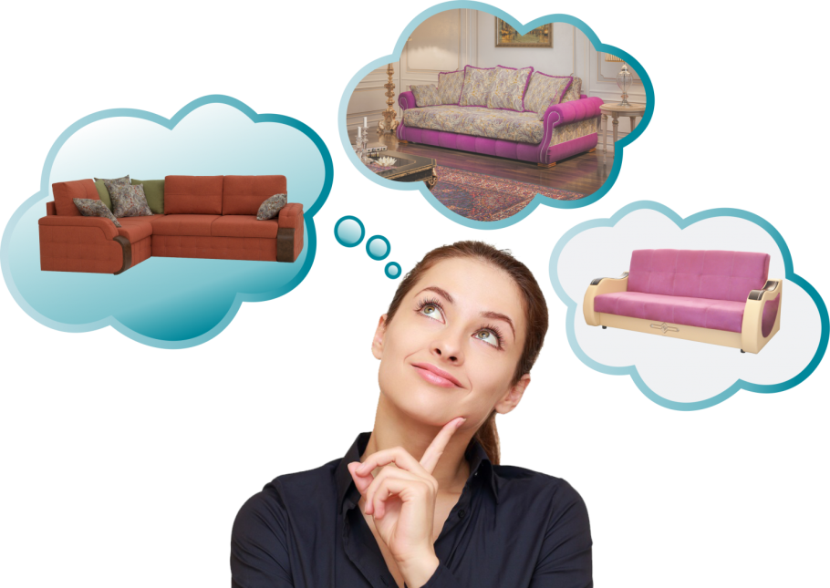 Наполнение дивана для рекламы