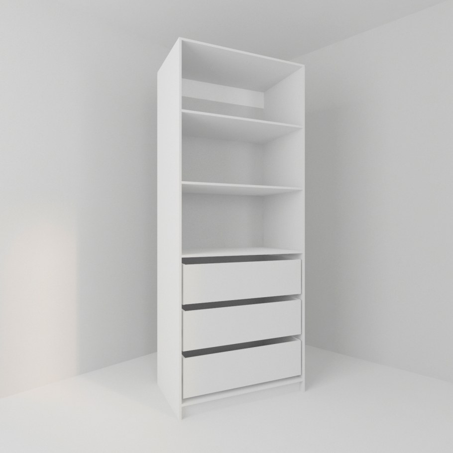 Колонка с ящиками и полками