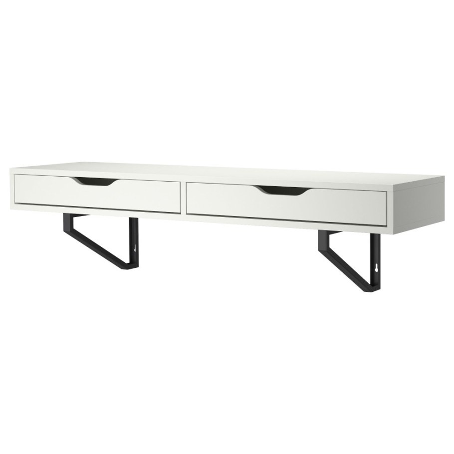 EKBY Alex ЭКБИ Алекс полка с ящиками, белый119x29 см