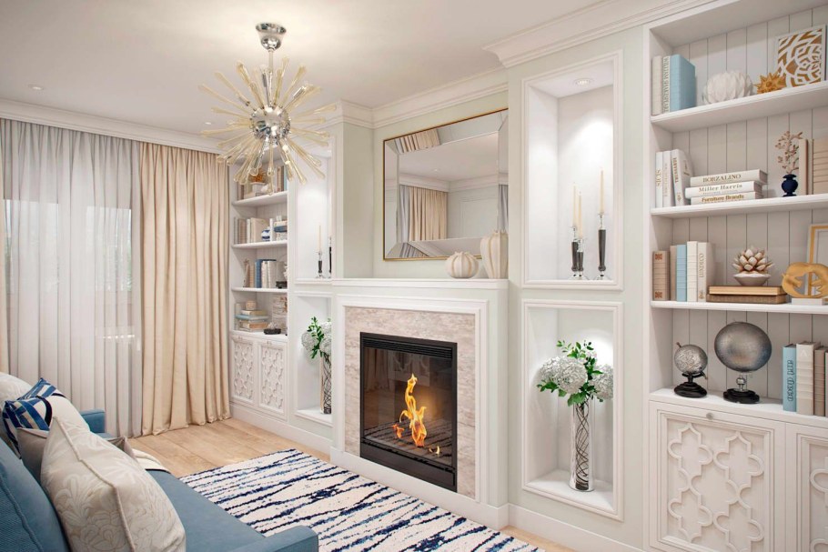 Неоклассика гостиная 20кв