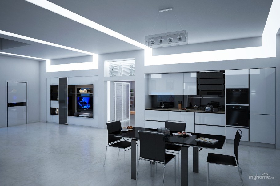 Потолок в стиле Зайтек