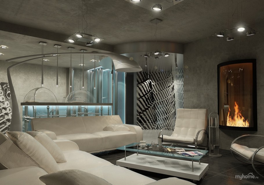 Гостиная в стиле Хайтэк