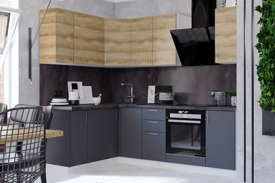 Кухня лофт угловая хофф