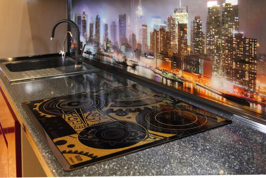 Фотопечать на стекле для кухни