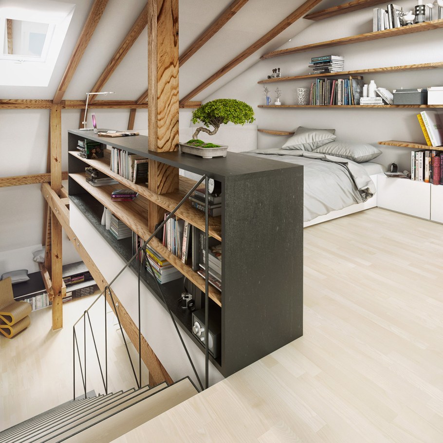 Полумансарда в стиле лофт
