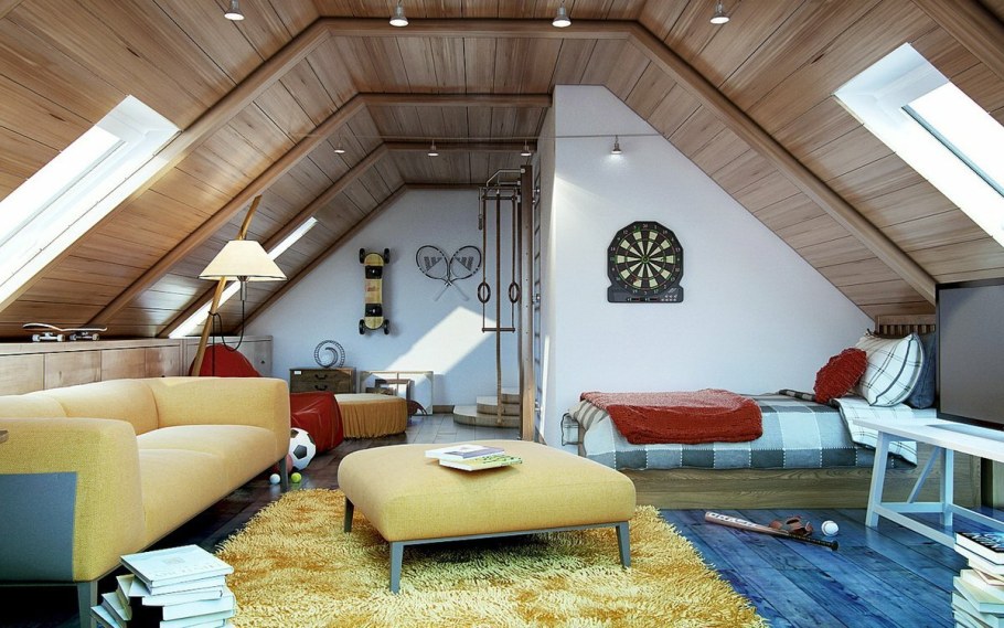 Комната на мансарде