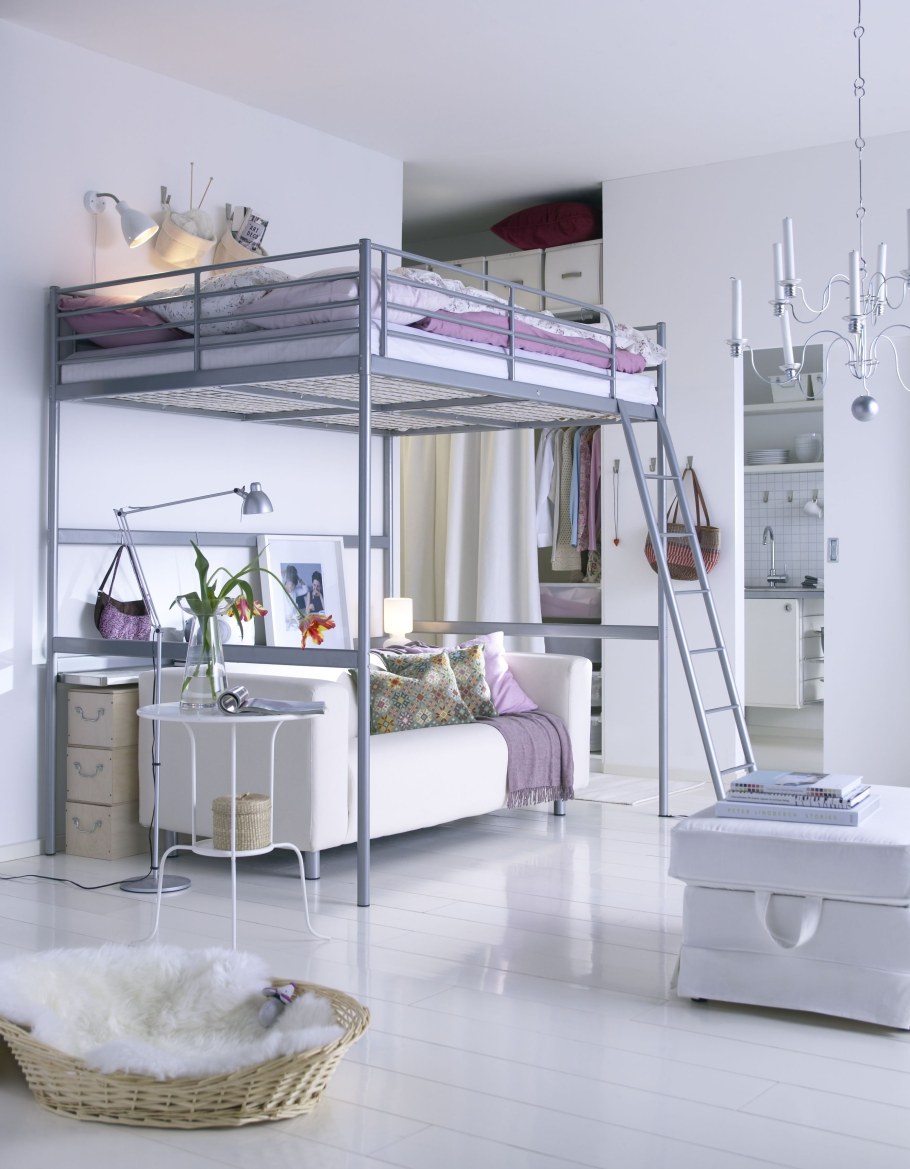 Двуспальная кровать чердак ikea