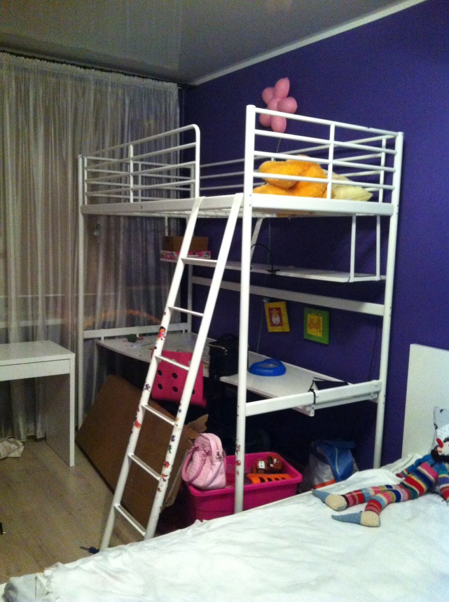 Кровать чердак ikea металлическая