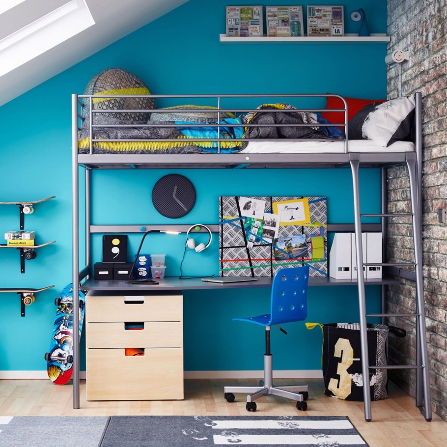 Кровать чердак икеа детская СВЭРТА