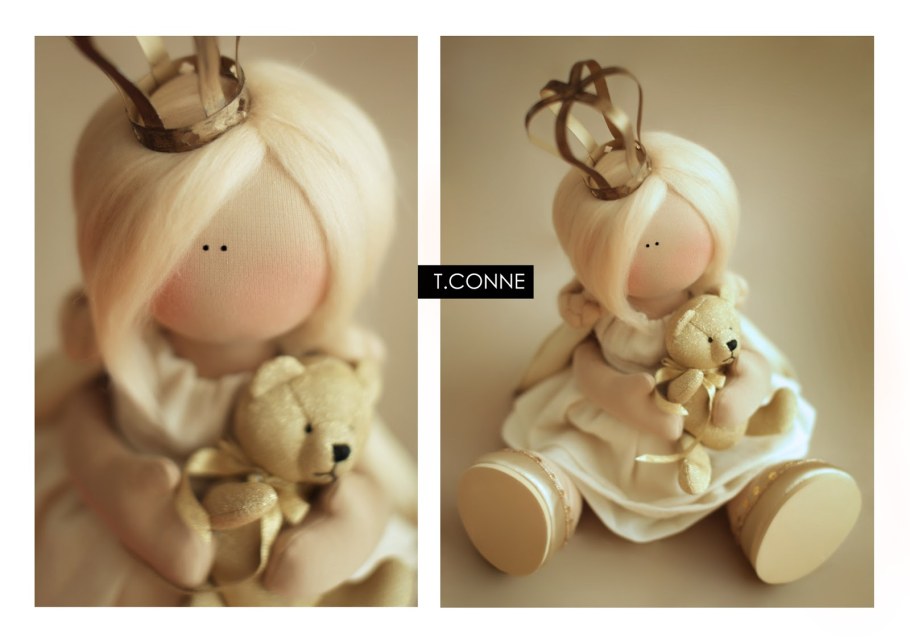 Текстильные интерьерные куклы пчелки