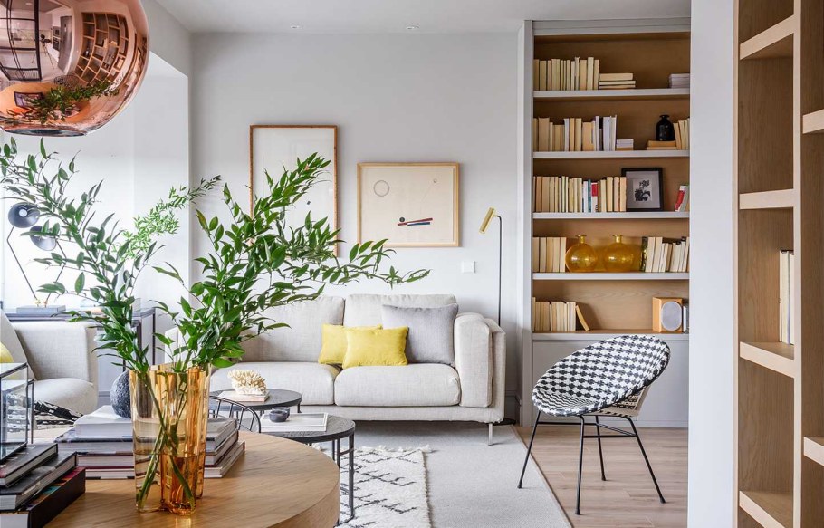 Гостиная в стиле экостиль Скандинавский