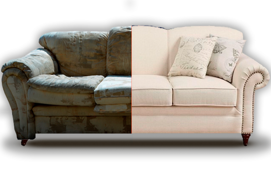 Мягкая мебель до и после
