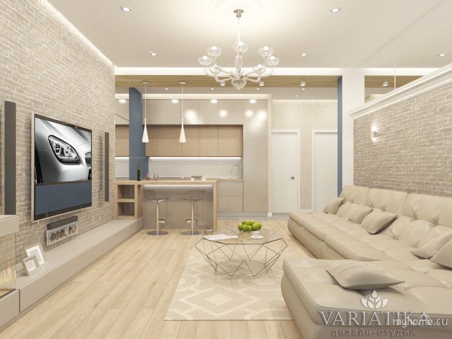 Светлый интерьер квартиры