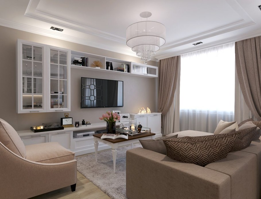 Дизайнерские проекты гостиной