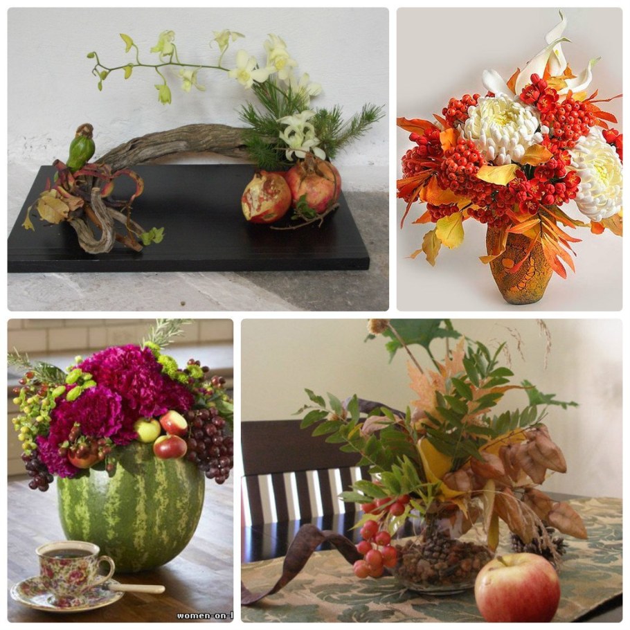 Икебана из подручных материалов