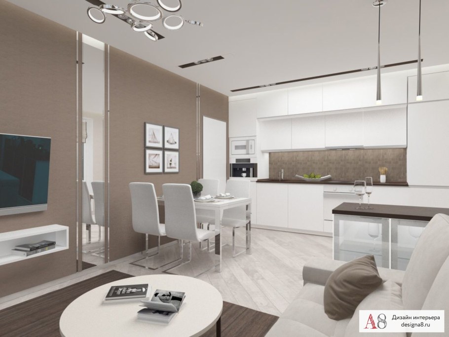 Современные интерьеры квартир в светлых тонах трешка