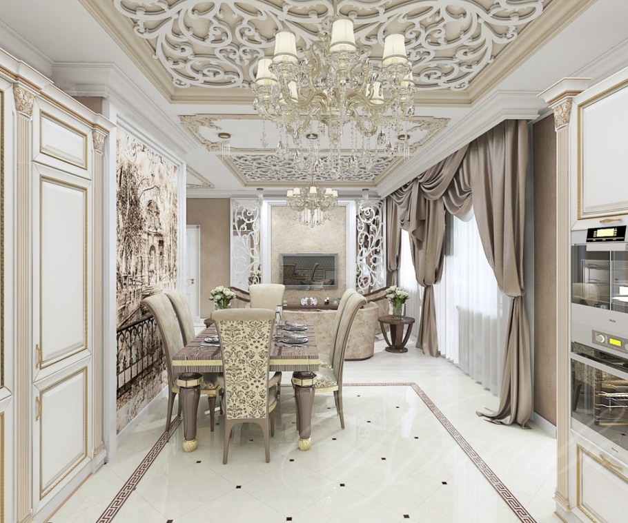 Трехкомнатная квартира в классическом стиле