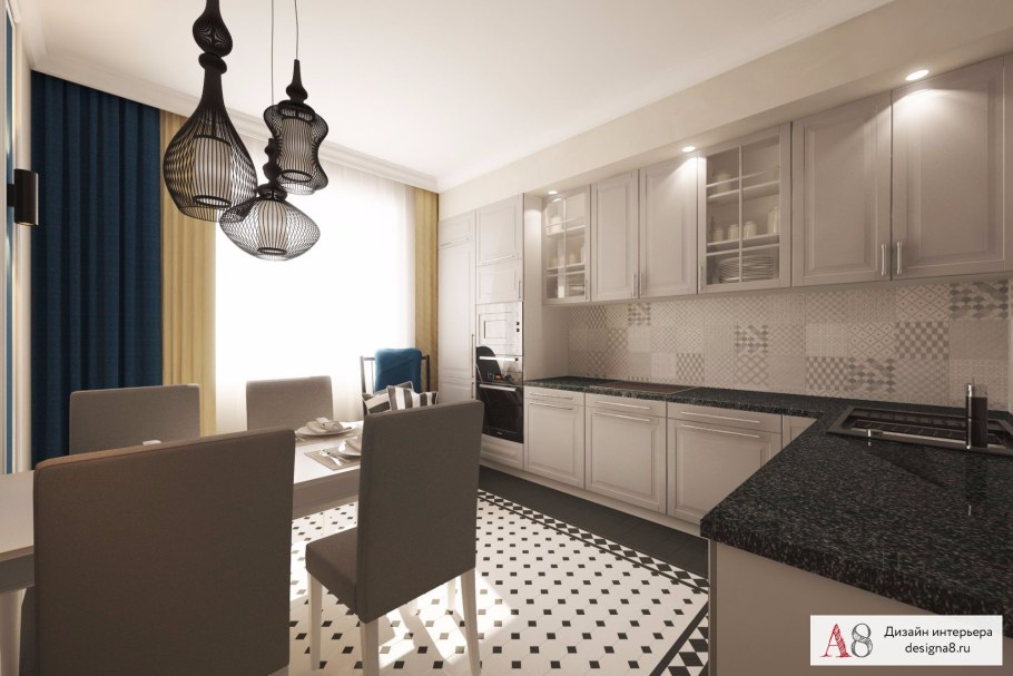 Проект трехкомнатной квартиры 65 кв.м