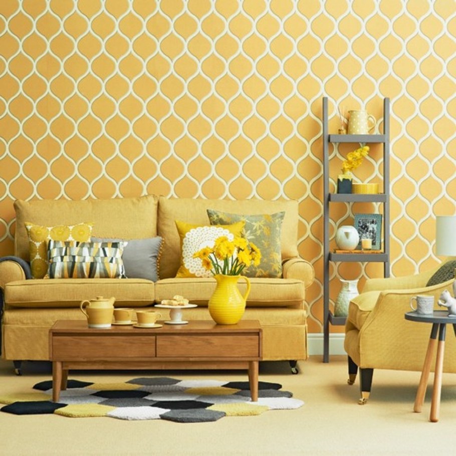 Желтый интерьер