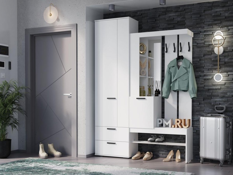 Прихожая "Трамп" (1500*2176*372), крафт/бетон