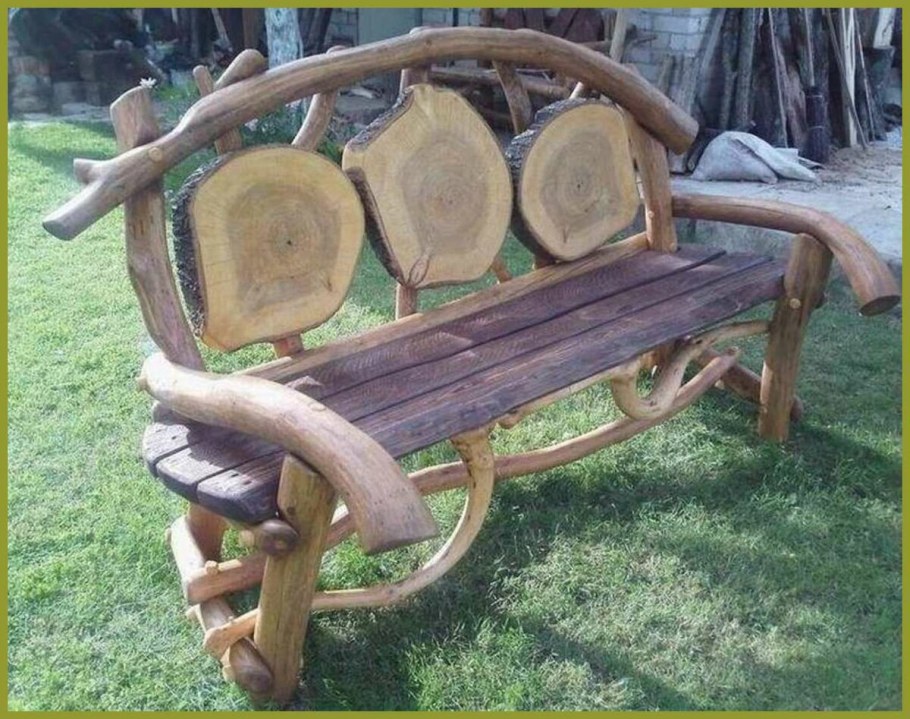 Необычные скамейки для дачи