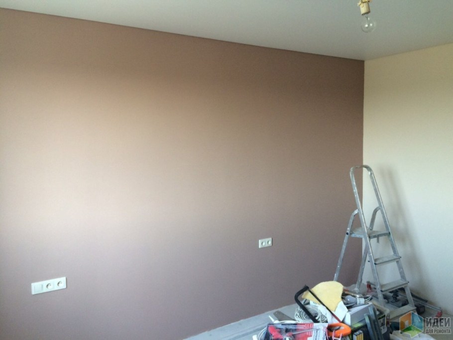 Покраска стен бежевый