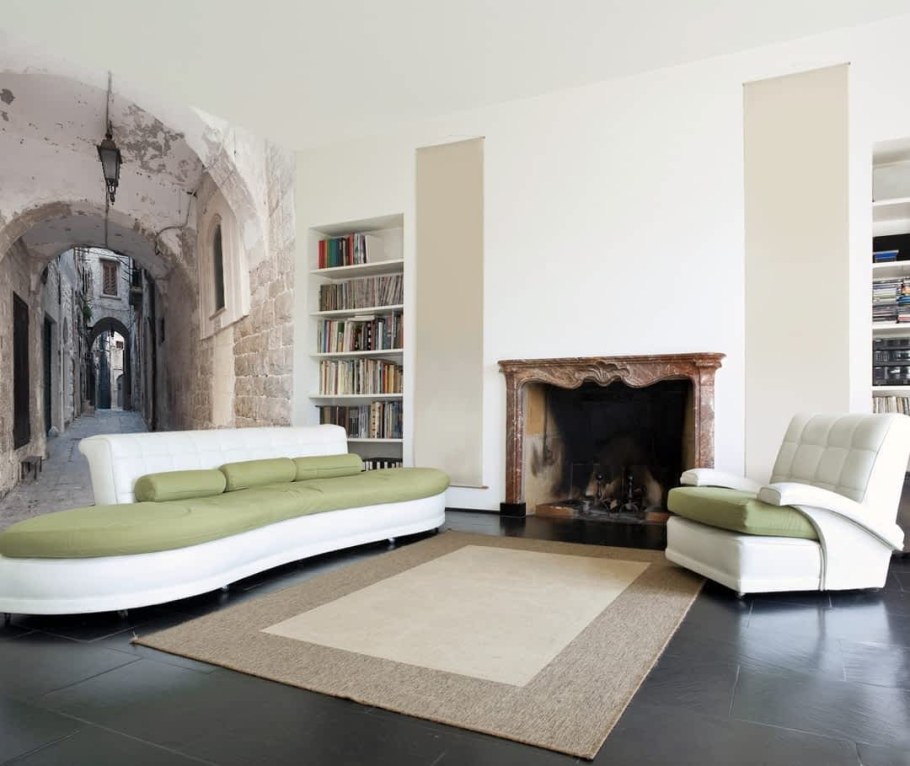 Фотообои с перспективой в интерьере