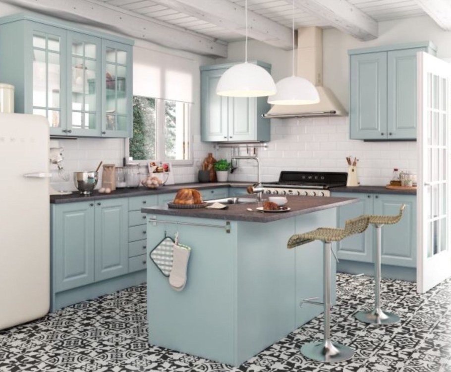 Голубая кухня Леруа Мерлен