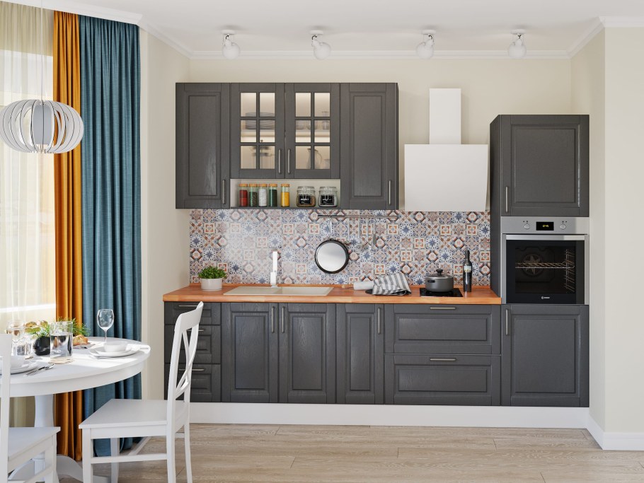 Кухня Леруа Леда серая