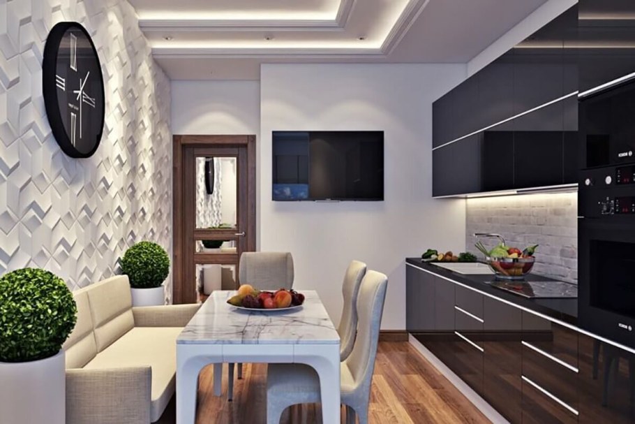 Интерьер стен кухни