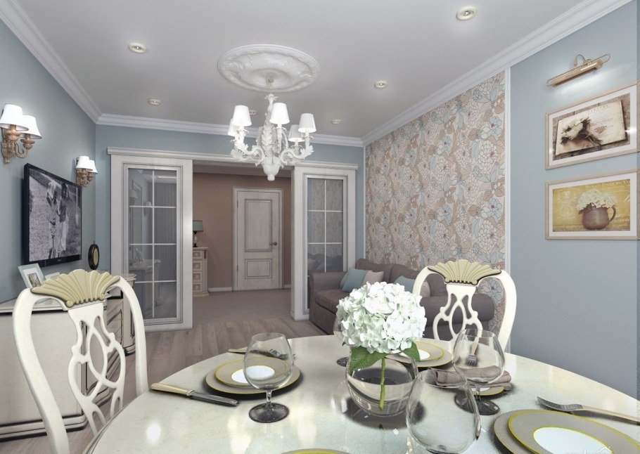 Интерьер кухни в стиле современная классика