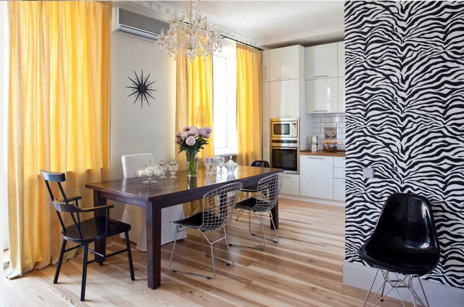 Желтые шторы на кухню