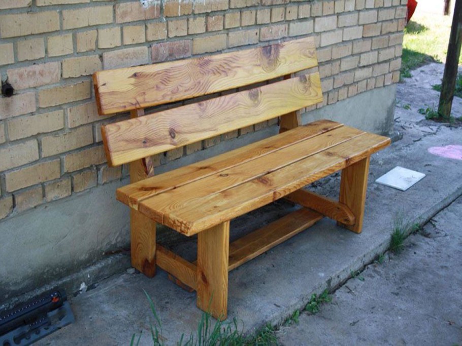 Лавочка Садовая из досок