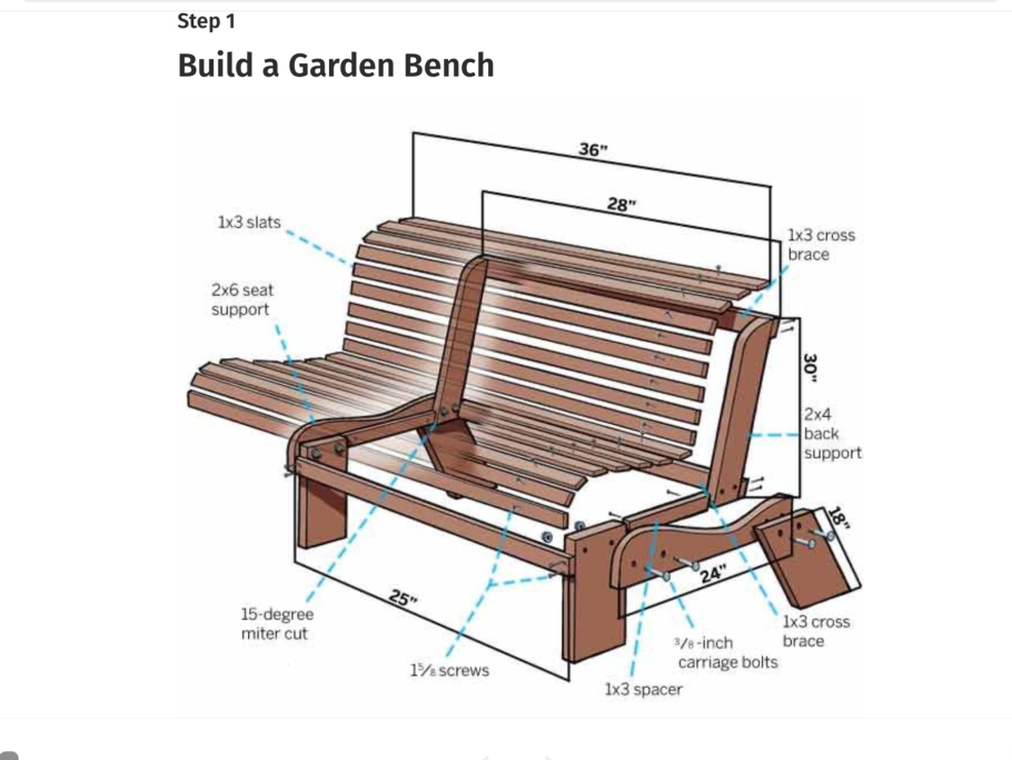 Садовая мебель из дерева чертежи лавки скамейки