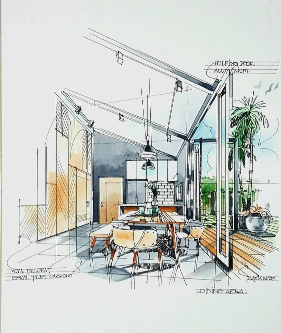 Интерьерный скетч