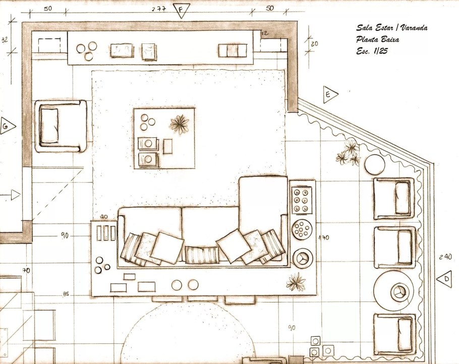 Чертежи интерьера Автокад