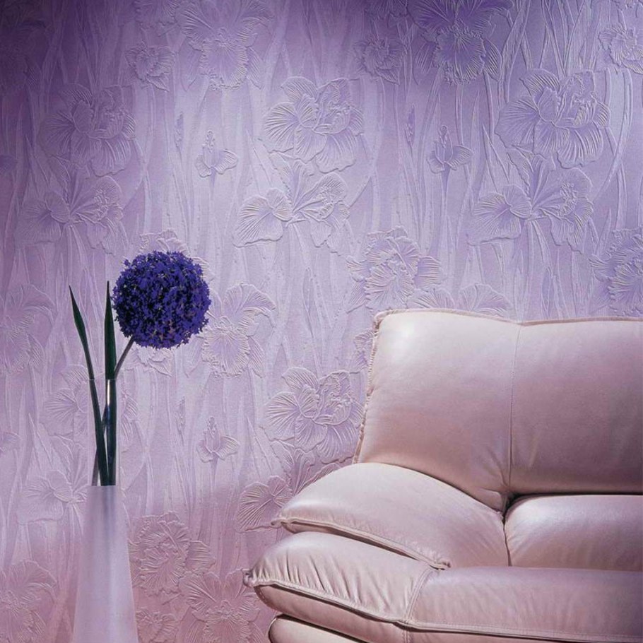 Обои под покраску в интерьере