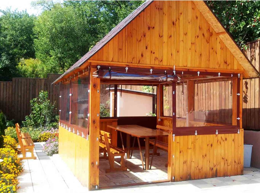 Летние беседки из дерева