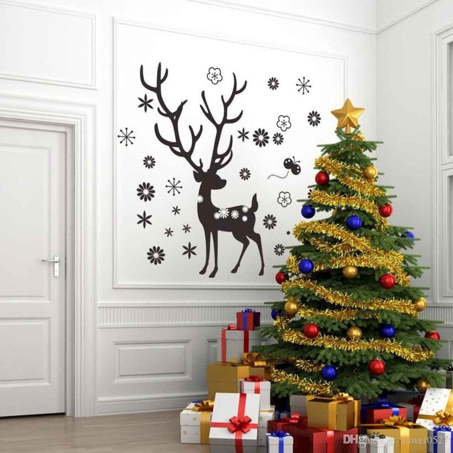 Украсить стену к новому году