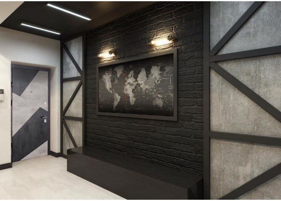 Отделка прихожей в стиле лофт